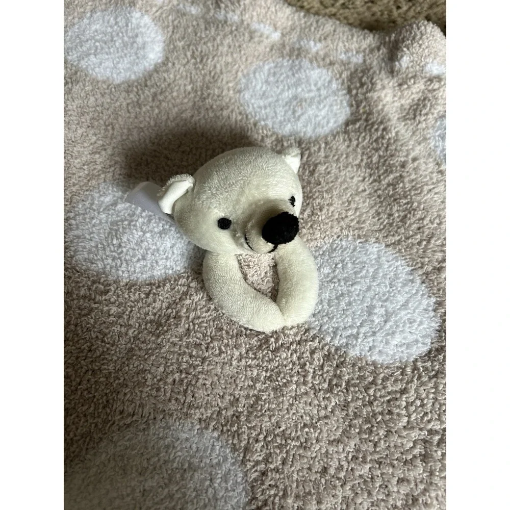 Barefoot Dreams Cozy Chic Teddy Bear Lovey Plush Security Blanket‎ Lovey 15